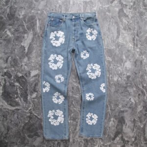 Alternative view of T3ARS Cotton Wreath Jeans (Black or Blue)